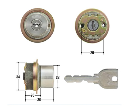 MIWA取替用シリンダー