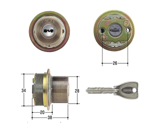 MIWA取替用シリンダー