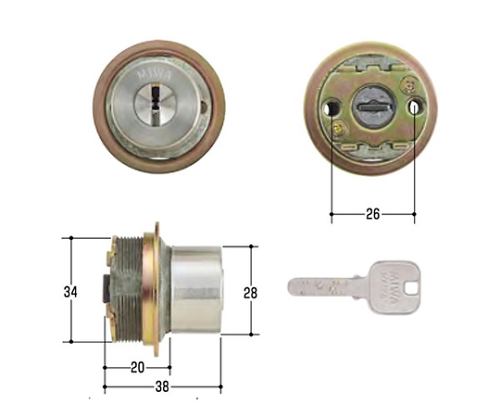 MIWA取替用シリンダー