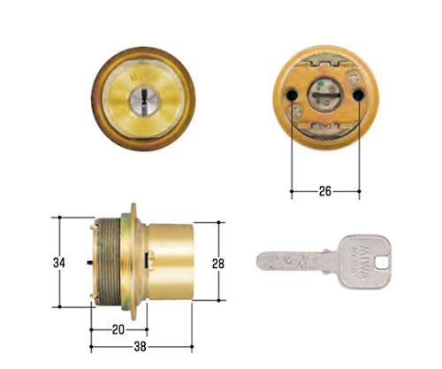 MIWA取替用シリンダー