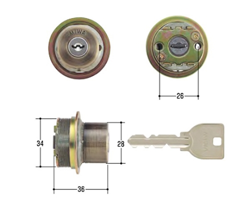 MIWA取替用シリンダー
