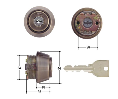 MIWA取替用シリンダー