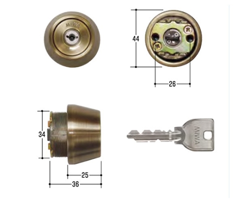 MIWA取替用シリンダー