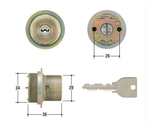 MIWA取替用シリンダー