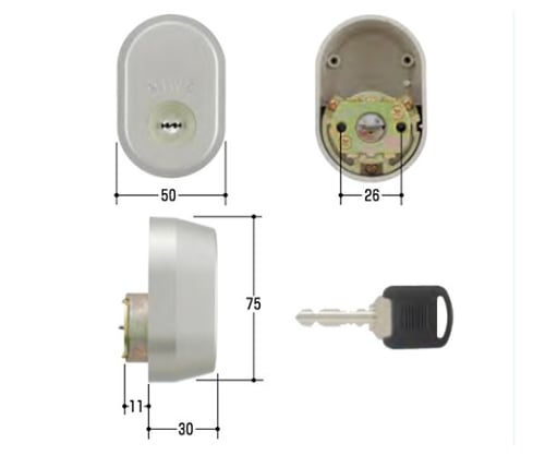 MIWA取替用シリンダー