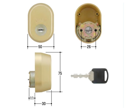 MIWA取替用シリンダー