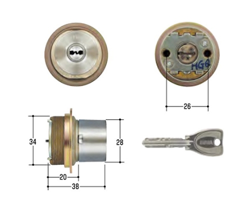 MIWA取替用シリンダー