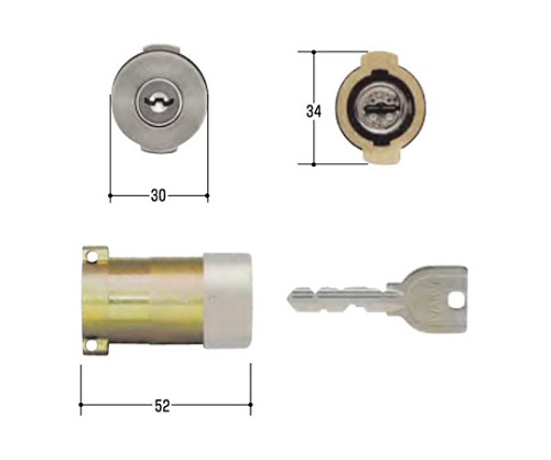 MIWA取替用シリンダー