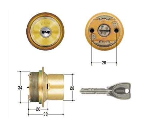 MIWA取替用シリンダー