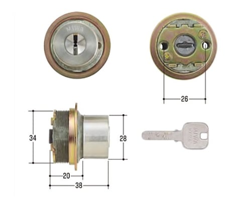 MIWA取替用シリンダー