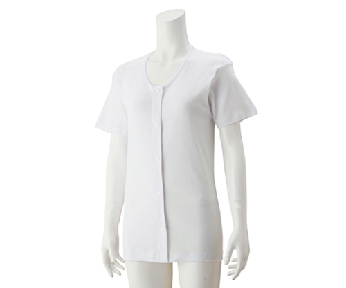 婦人3分袖大寸ホックシャツ ホワイト 4L 38113-08