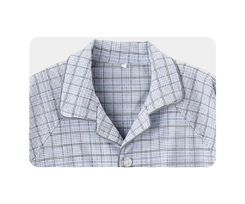 紳士介護フルオープンパジャマ グレー M