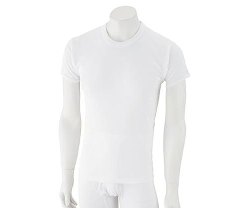 紳士半袖丸首シャツ(2枚組) ホワイト LL