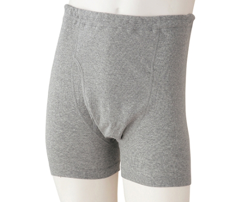 紳士申又 杢グレー M