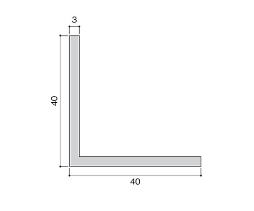 スチールアングル 40×40×1820mm　TA182-40