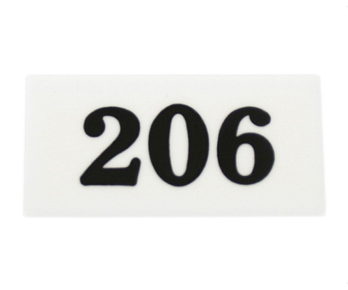 番号プレート 206 UP357-206