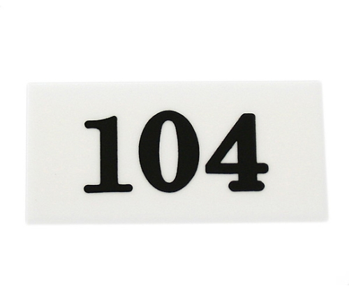 番号プレート 104 UP357-104