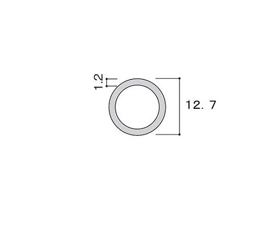 スチール丸パイプ12.7丸×1000mm　TM100-12