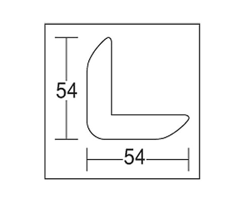 61-7441-75 スポンジ 54×54×450 グレー(粘着タイプ) PSRLY-450-2