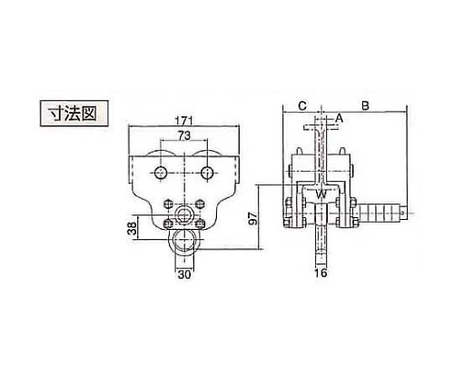 61-7712-17 α型プレントロリ 0.25ton PT-025 【AXEL】 アズワン