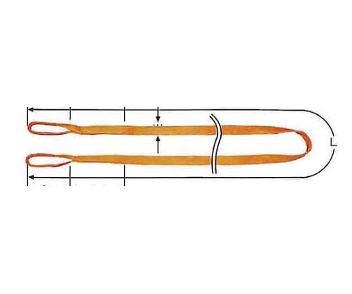 取扱を終了した商品です］ナイロンスリング 3E-25-4M 61-7712-84 【AXEL】 アズワン