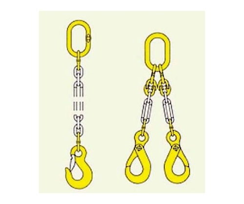 スリングチェーン部材　スリングフックラッチ付