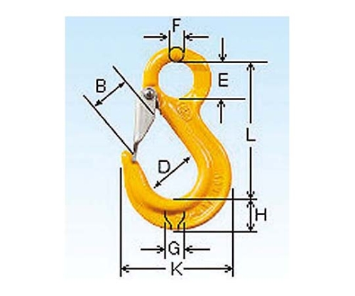 スリングチェーン部材　スリングフックラッチ付