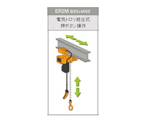 61-7721-81 エクセル 上下・横行2速 1T×4m ER2M010IS-IS 【AXEL】 アズワン