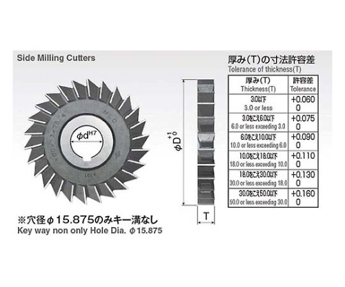 61-7738-97 サイドカッター φ75×23ｔ 軸穴径φ25.4 SCT075X230 【AXEL