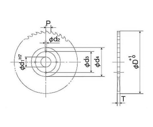 取扱を終了した商品です］TINコバルトソー φ370×2.5t-P 穴径φ40 (ピンホール；φ63×11×4) TCMS38-P04  61-7752-69 【AXEL】 アズワン