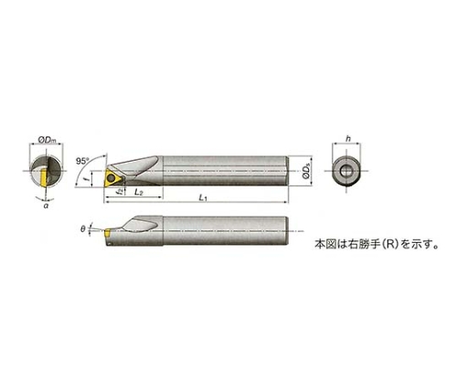 61-7800-95 TACバイト A12M-SCLCR06-D140 【AXEL】 アズワン