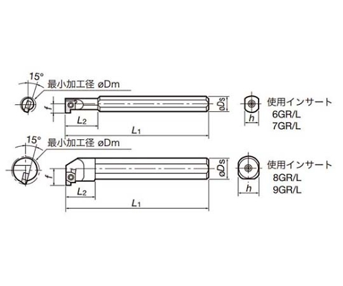 Tungaloy/タンガロイ 内径用TACバイト SNGR08H07-