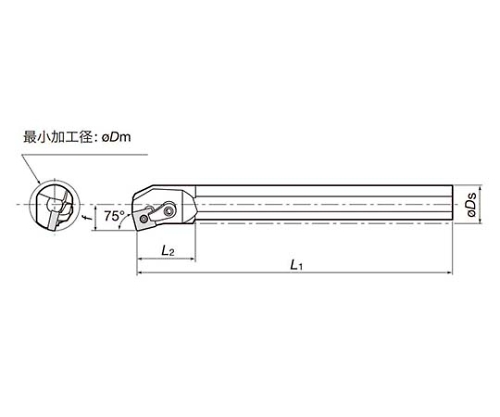 61-7824-81 TACバイト S25R-MSKNR12 【AXEL】 アズワン