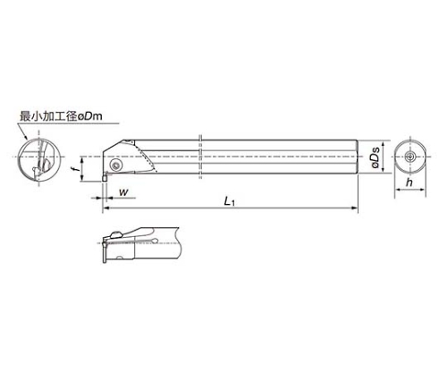 販売販促品 Tungaloy/タンガロイ 内径用TACバイト S25R-CGTL50 | www