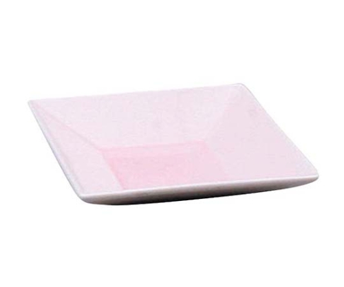 アルセラム強化食器 ピンク角小皿 EC6-25　4171100