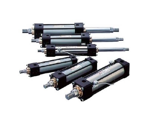 10MPa用複動形油圧シリンダ　ウレタンゴムパッキン　アイ形