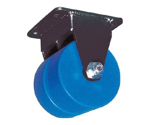 鋳物超重荷重用双輪キャスター固定車MCナイロン車輪付