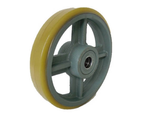 鋳物中荷重用ウレタン車輪ベアリング入 460φ