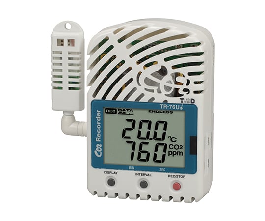 61-8493-83-60 CO2濃度・温度・湿度データロガー レンタル5日 TR-76Ui