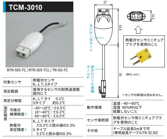 熱電対モジュール　TCM-3010