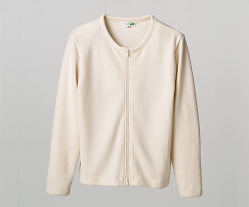 ダブルジップカーディガン アイボリー LL