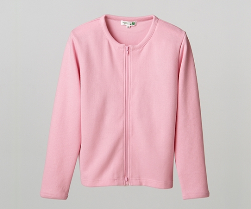 ダブルジップカーディガン ピンク 3L