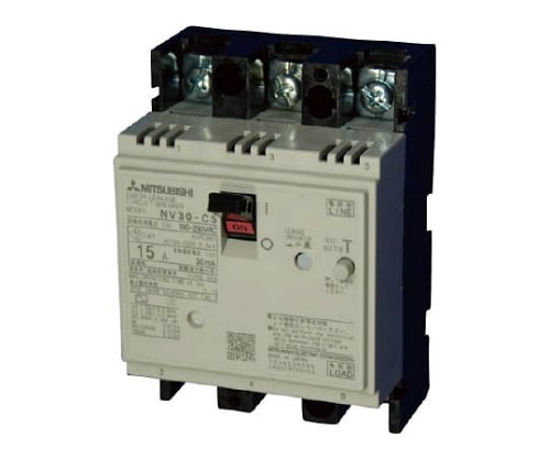 61-8503-01 漏電遮断器 NV-Cシリーズ(経済品) NV30-CS 3P 15A 100-230V 30MA WW