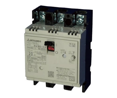 61-8503-02 漏電遮断器 NV-Cシリーズ(経済品) NV30-CS 3P 20A 100-230V 30MA WW