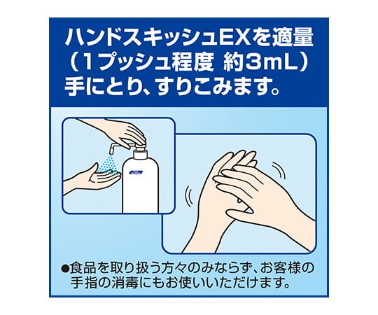 61-8509-03 ハンドスキッシュEX つけかえ用 800mL 業務用 手指消毒剤