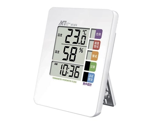61-8513-73 熱中症警戒表示付温湿度計 MT-874