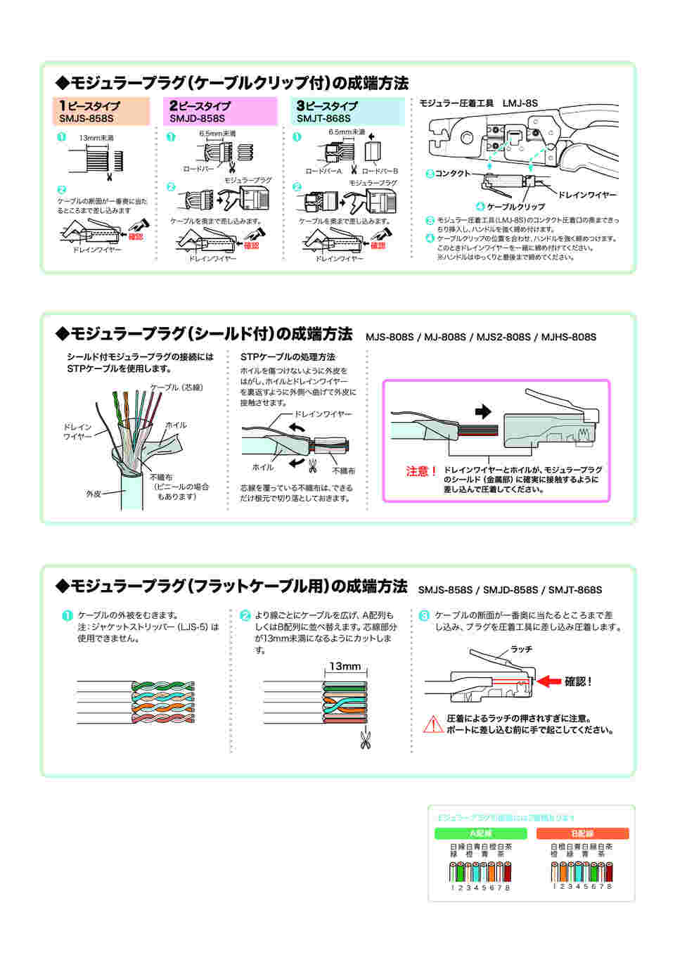 取扱を終了した商品です］モジュラープラグ SMJT-868S 61-8552-59