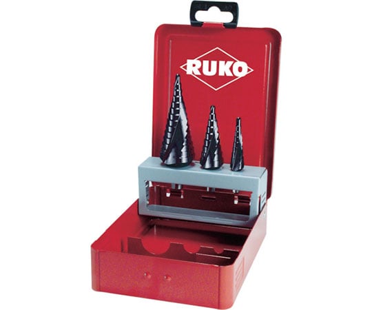 2枚刃スパイラルステップドリルセット　3本組　チタンアルミウム