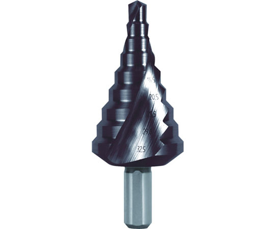 2枚刃スパイラルステップドリル　32.5mm　チタンアルミニウム