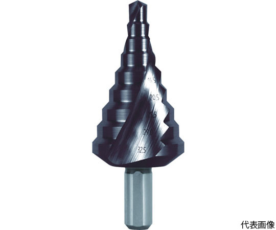 2枚刃スパイラルステップドリル　30.5mm　チタンアルミニウム